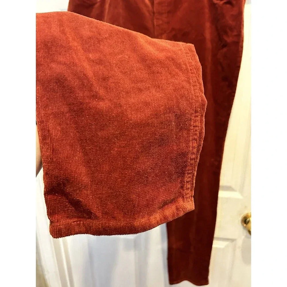 Cato Est.1946 Contemporary Red Brown Burnt Orange Corduroy Pants Size 14 - Picture 6 of 7